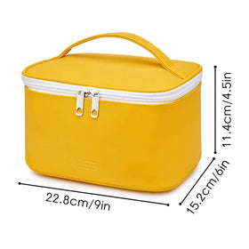 Meiyuuo Travel Makeup Bag in a suitcase