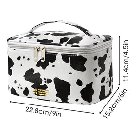 Meiyuuo Travel Makeup Bag showing sturdy metal zippers