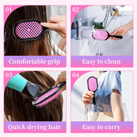 Mejglrc Detangling Brush ergonomic handle close-up