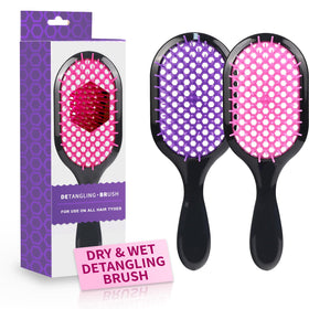 Mejglrc Detangling Brush pink front view