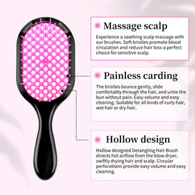 Mejglrc Detangling Brush purple front view