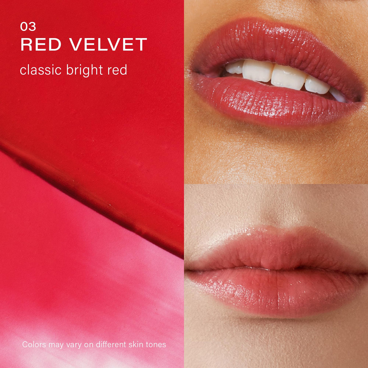 Melixir Vegan Lip Butter #03 Red Velvet swatch on skin