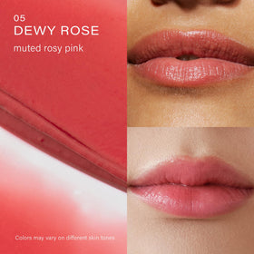 Melixir Vegan Lip Butter #05 Dewy Rose swatch on skin