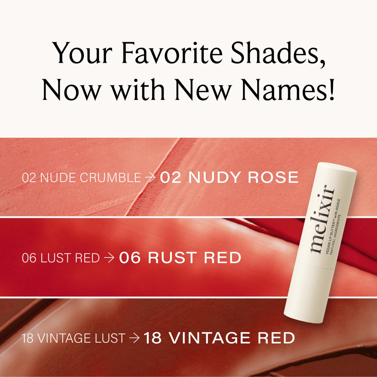 Melixir Vegan Lip Butter #06 Rust Red applied on lips