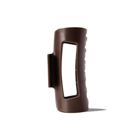 MELLO Medium Hair Clip in dark brown, front view