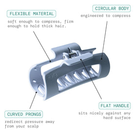 MELLO Medium Hair Clip in use during a workout