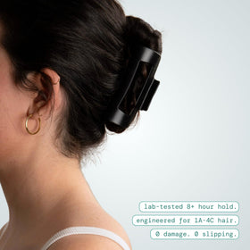 MELLO Medium Hair Clip on a model's hair