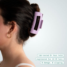 MELLO Medium Hair Clip on a woman's hair during workout