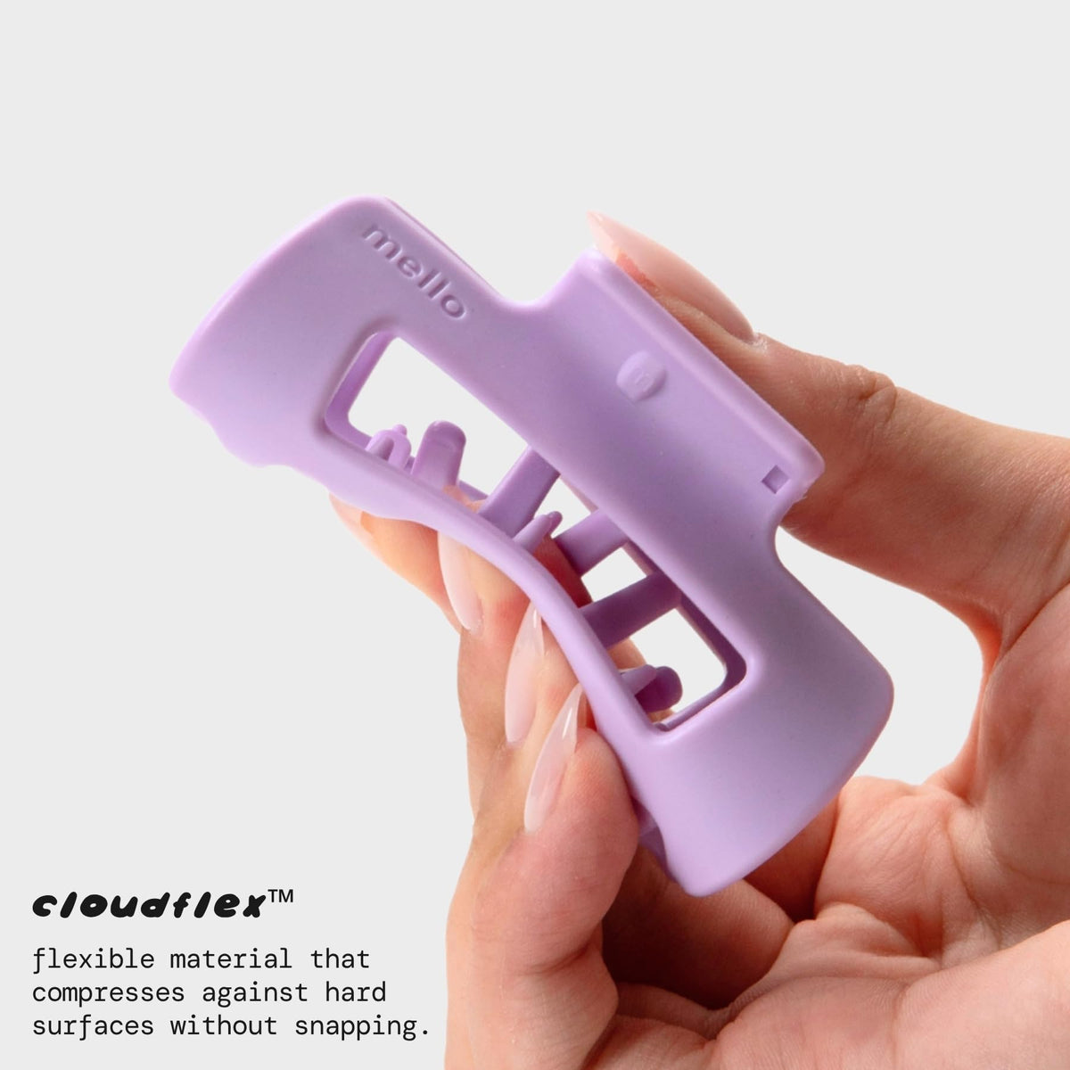 MELLO Medium Hair Clip showing CloudFlex material close-up
