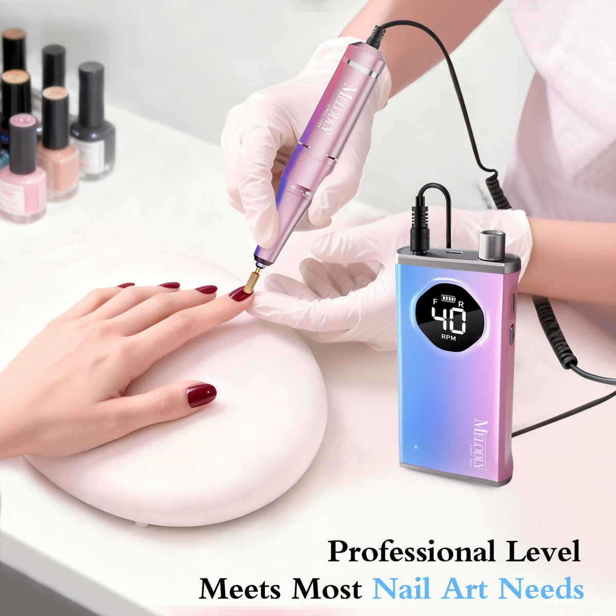 Melodly Electric Nail Drill Kit portable design