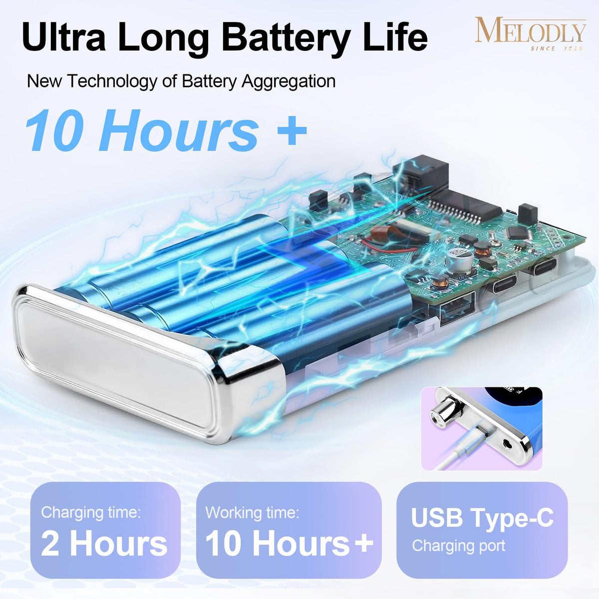 Melodly Electric Nail Drill Kit side view