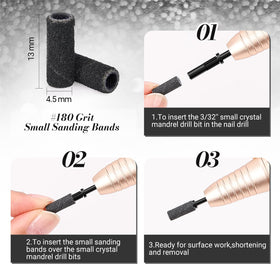 MelodySusie 180 grit sanding bands for nail care
