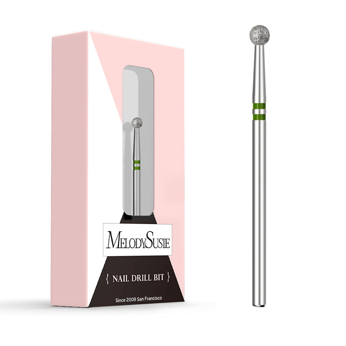 MelodySusie 4mm Ball Shape Cuticle Cleaner Nail Drill Bit front view
