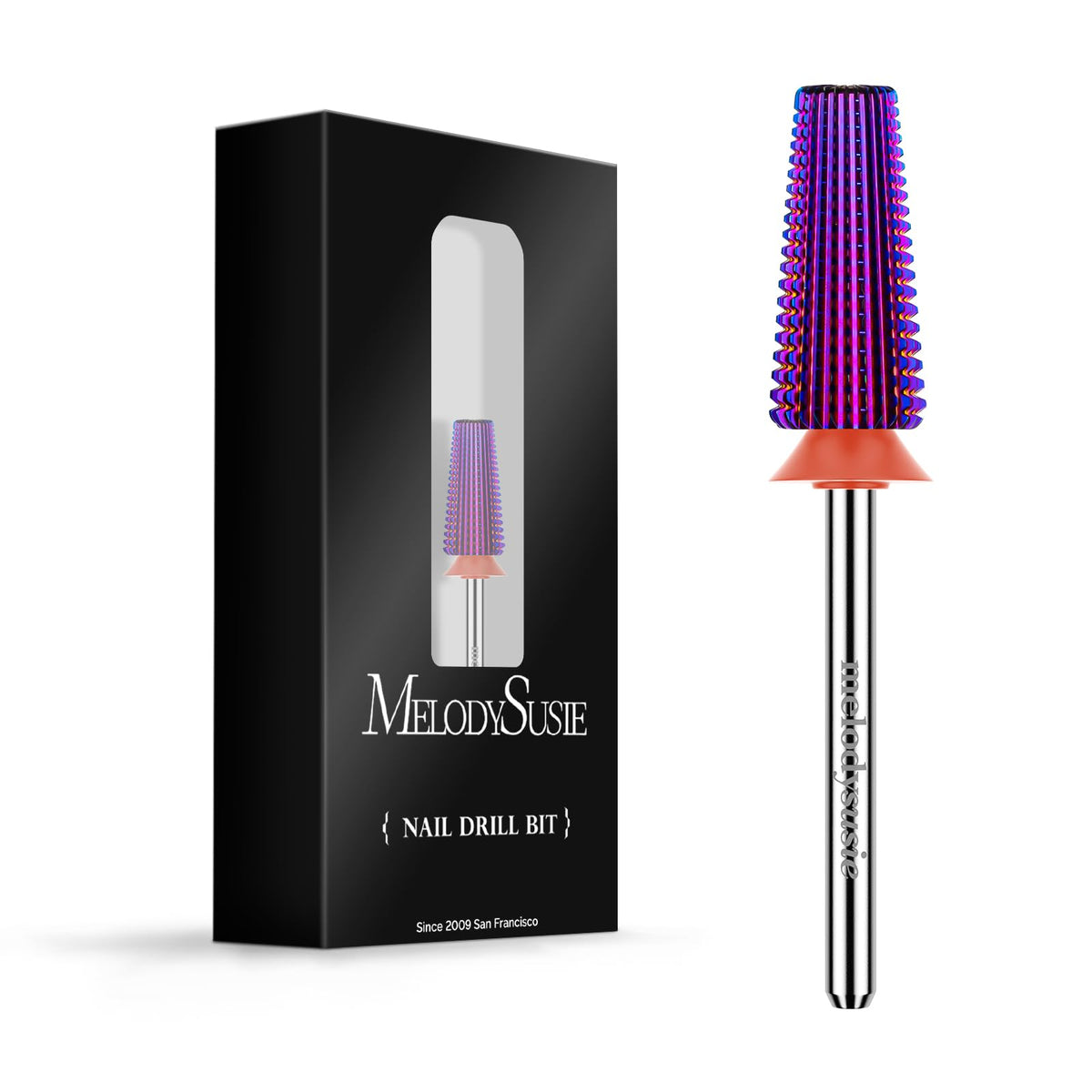 MelodySusie 5 in 1 Nail Drill Bits purple front view