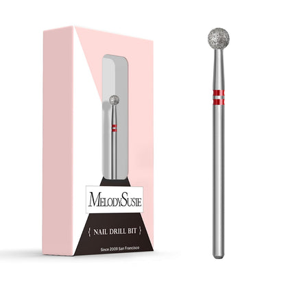 MelodySusie Ball Shape Cuticle Clean Nail Drill Bit 3/32'' front view