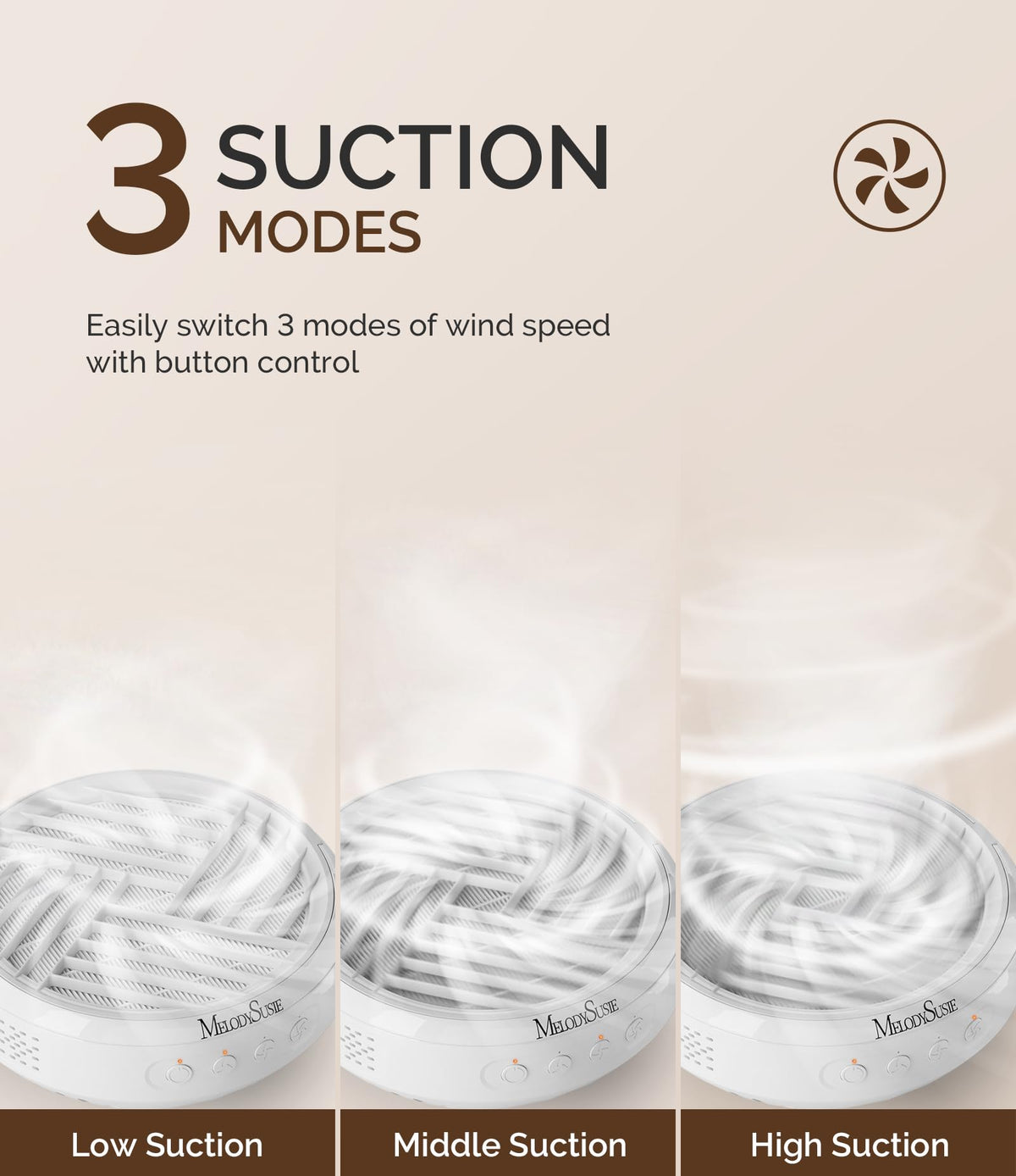 MelodySusie Cordless Nail Dust Collector SProR in use at manicure table