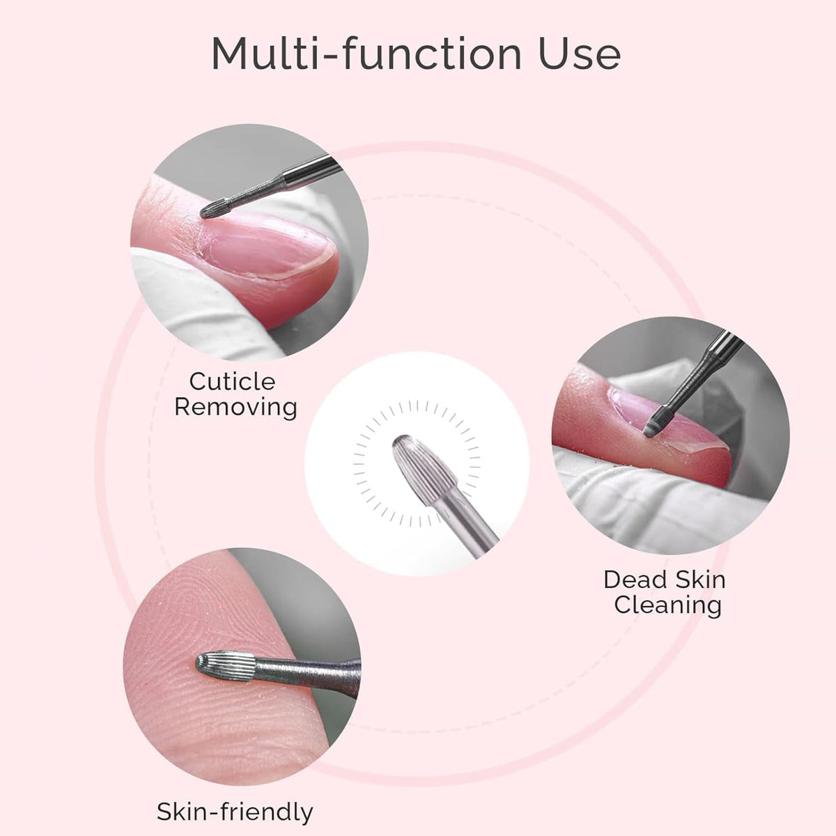 MelodySusie Cuticle Cleaner Nail Drill Bit 3/32'' packaging details