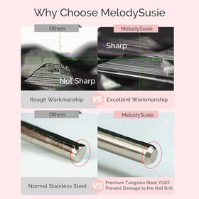 MelodySusie Cuticle Cleaner Nail Drill Bit 3/32'' side view