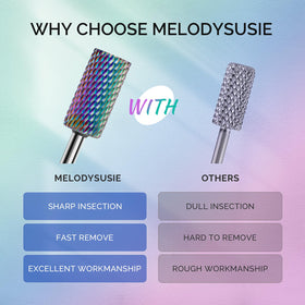 MelodySusie diamond cuticle bits in the nail drill set