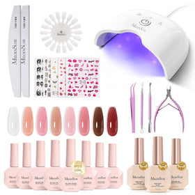 MelodySusie Gel Nail Polish Kit with UV lamp and accessories