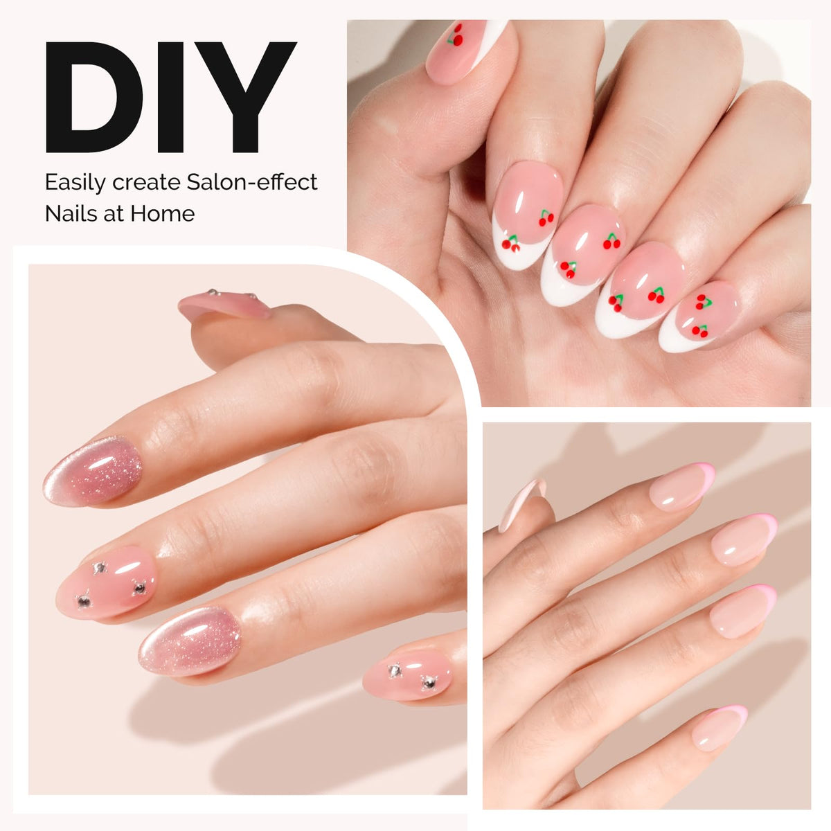 MelodySusie half cover nail tips stacked for display