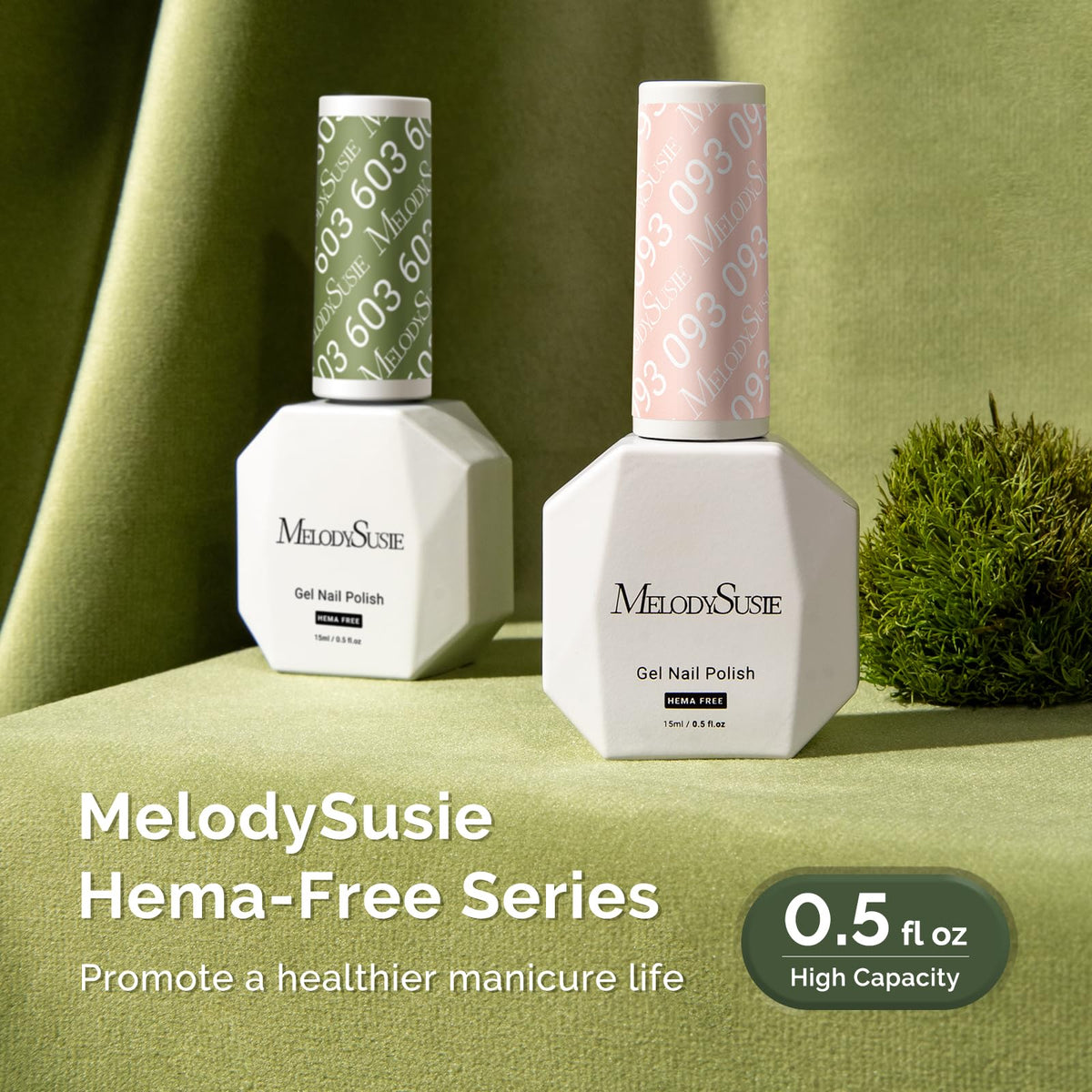 MelodySusie Hema Free Gel Nail Polish 0.5 Fl Oz Thick Nude Pink swatch on nail wheel
