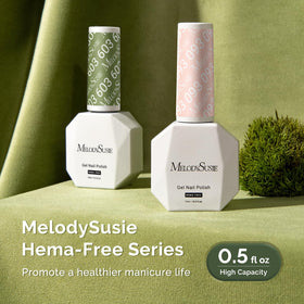 MelodySusie Hema Free Gel Nail Polish 0.5 Fl Oz Thick Nude Pink swatch on nail wheel