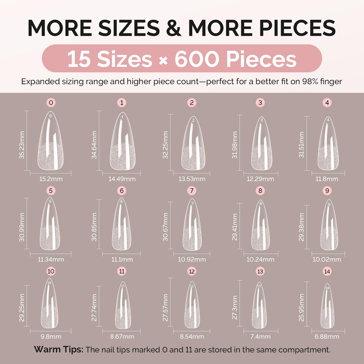MelodySusie Long Almond Stiletto Nail Tips showing flexibility and durability