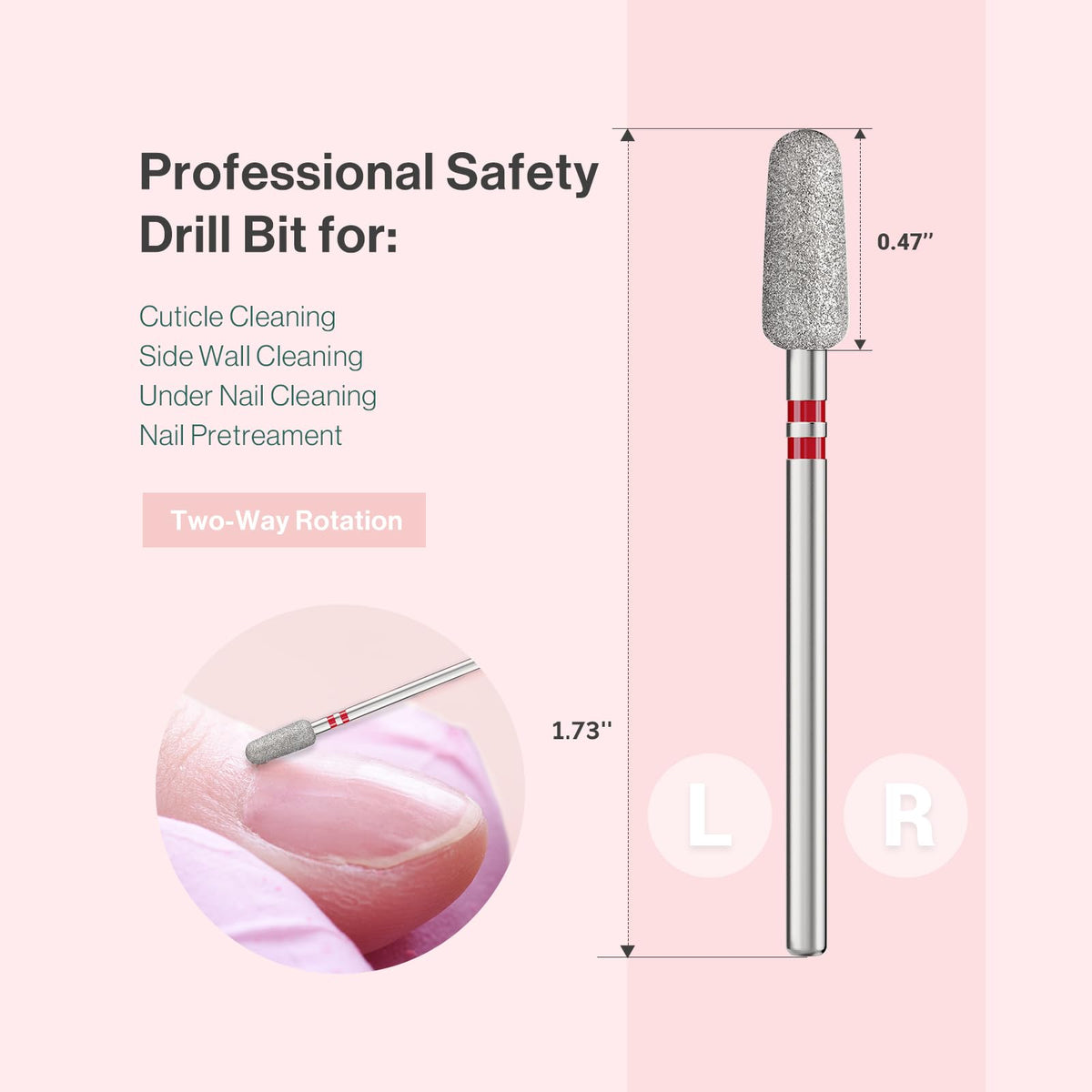 MelodySusie nail drill bit showing fine grit