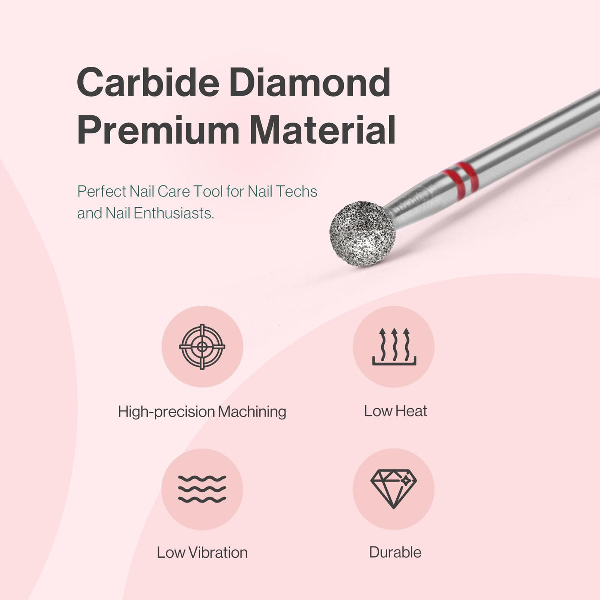 MelodySusie nail drill bit showing two-way rotation feature