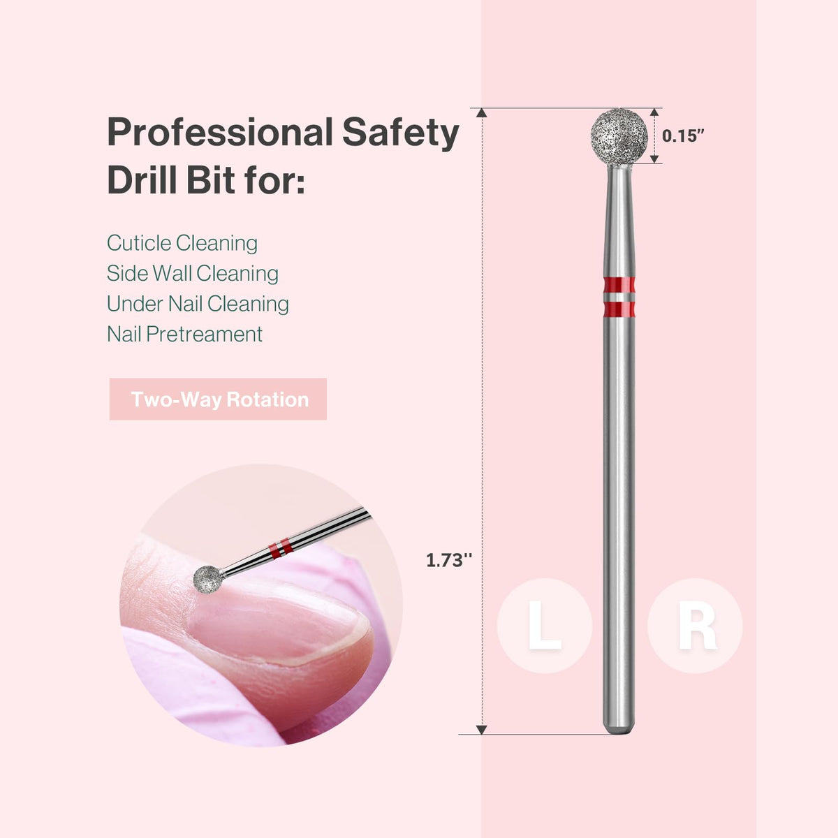 MelodySusie nail drill bit with fine grit detail