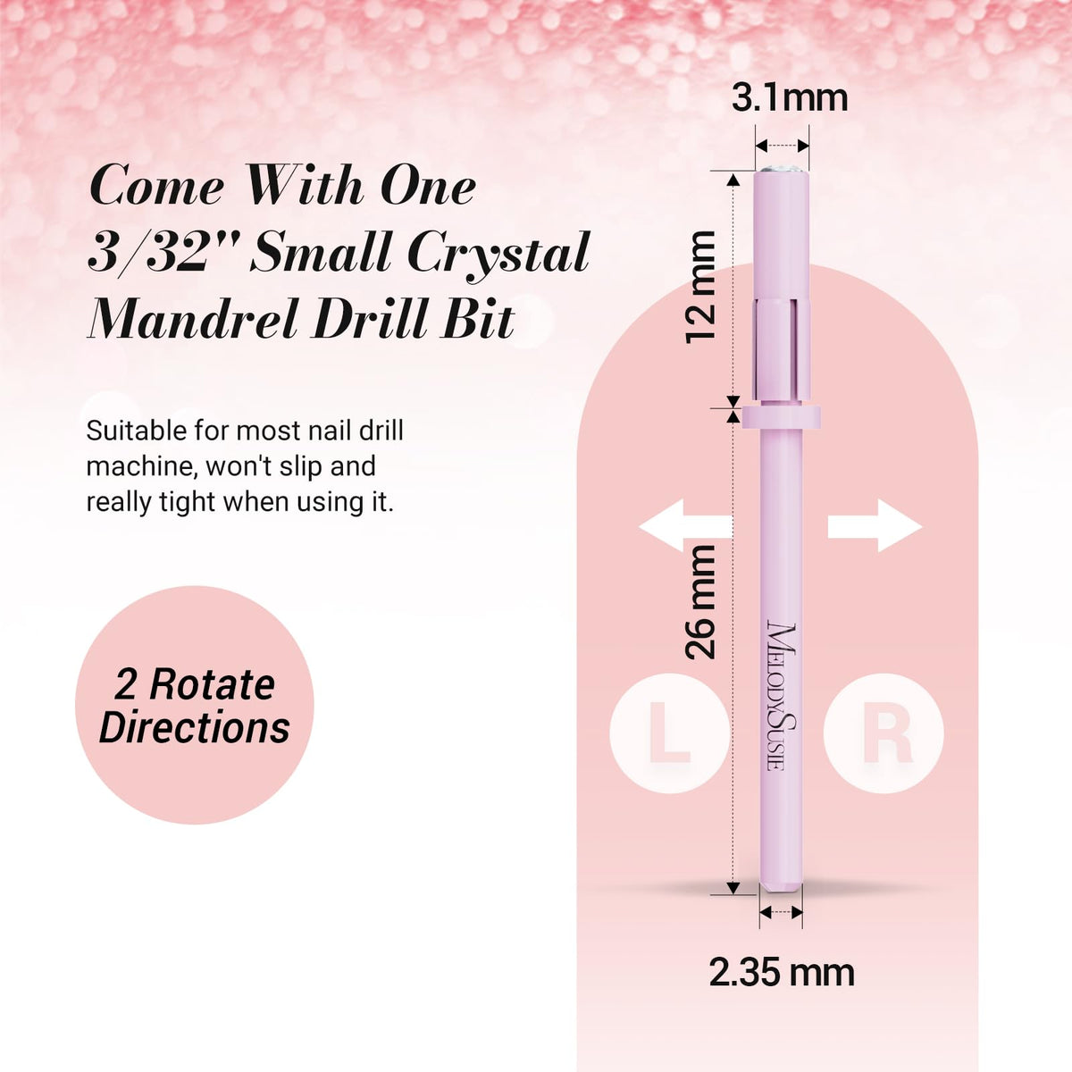 MelodySusie nail drill bits beside a nail drill machine