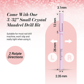 MelodySusie nail drill bits beside a nail drill machine