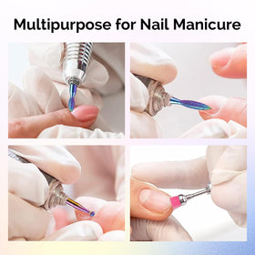 MelodySusie nail drill bits displayed with tools