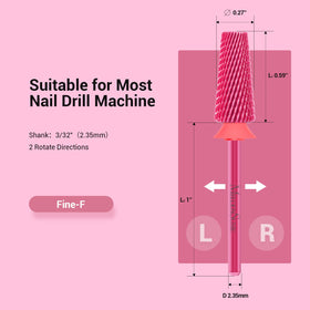 MelodySusie nail drill bits in use on nails