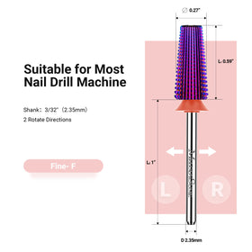 MelodySusie nail drill bits on a nail technician's workstation