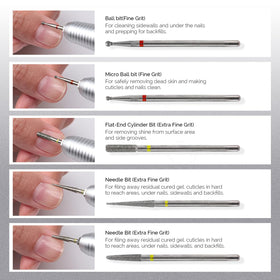 MelodySusie nail drill bits set for cuticle cleaning