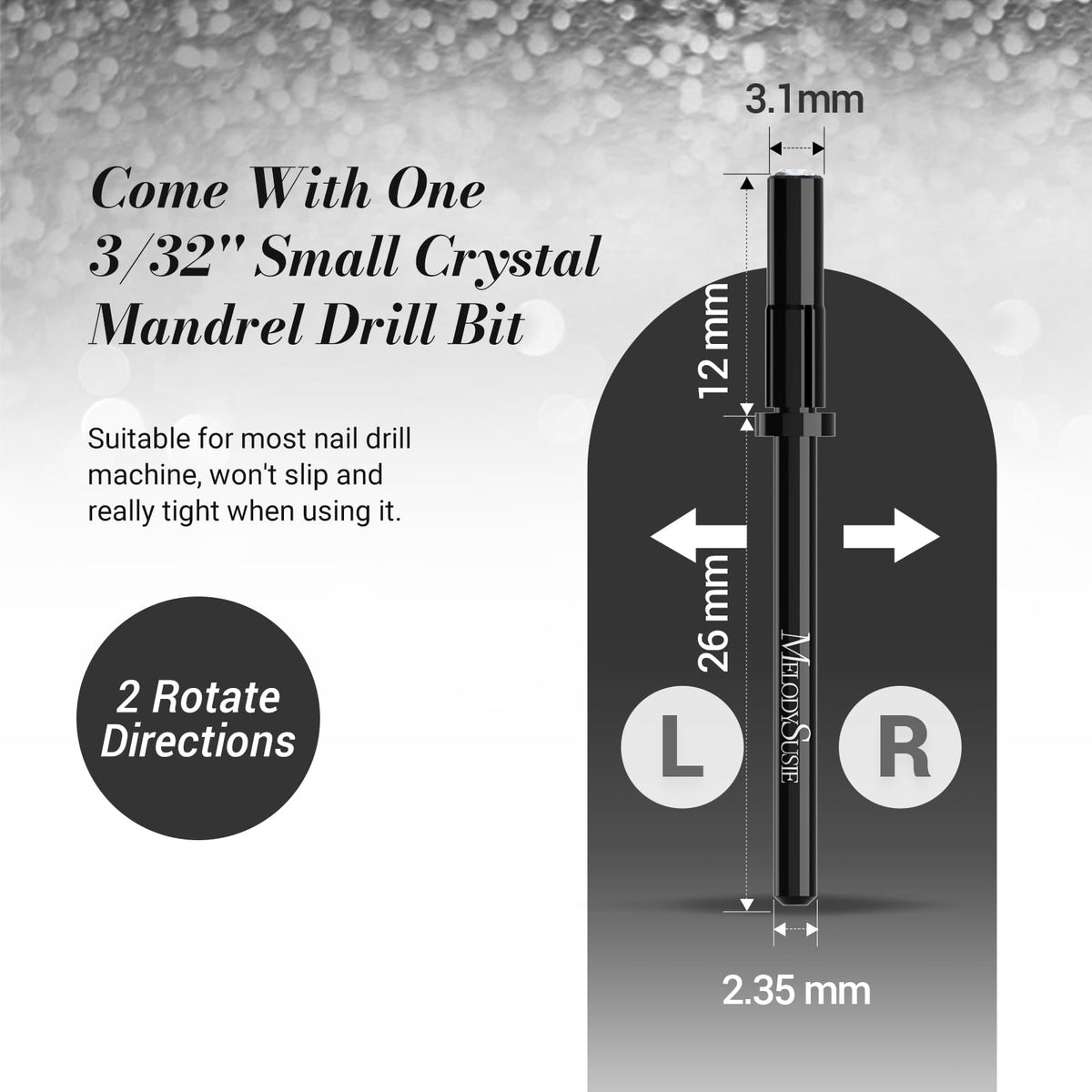 MelodySusie nail drill bits set packaging