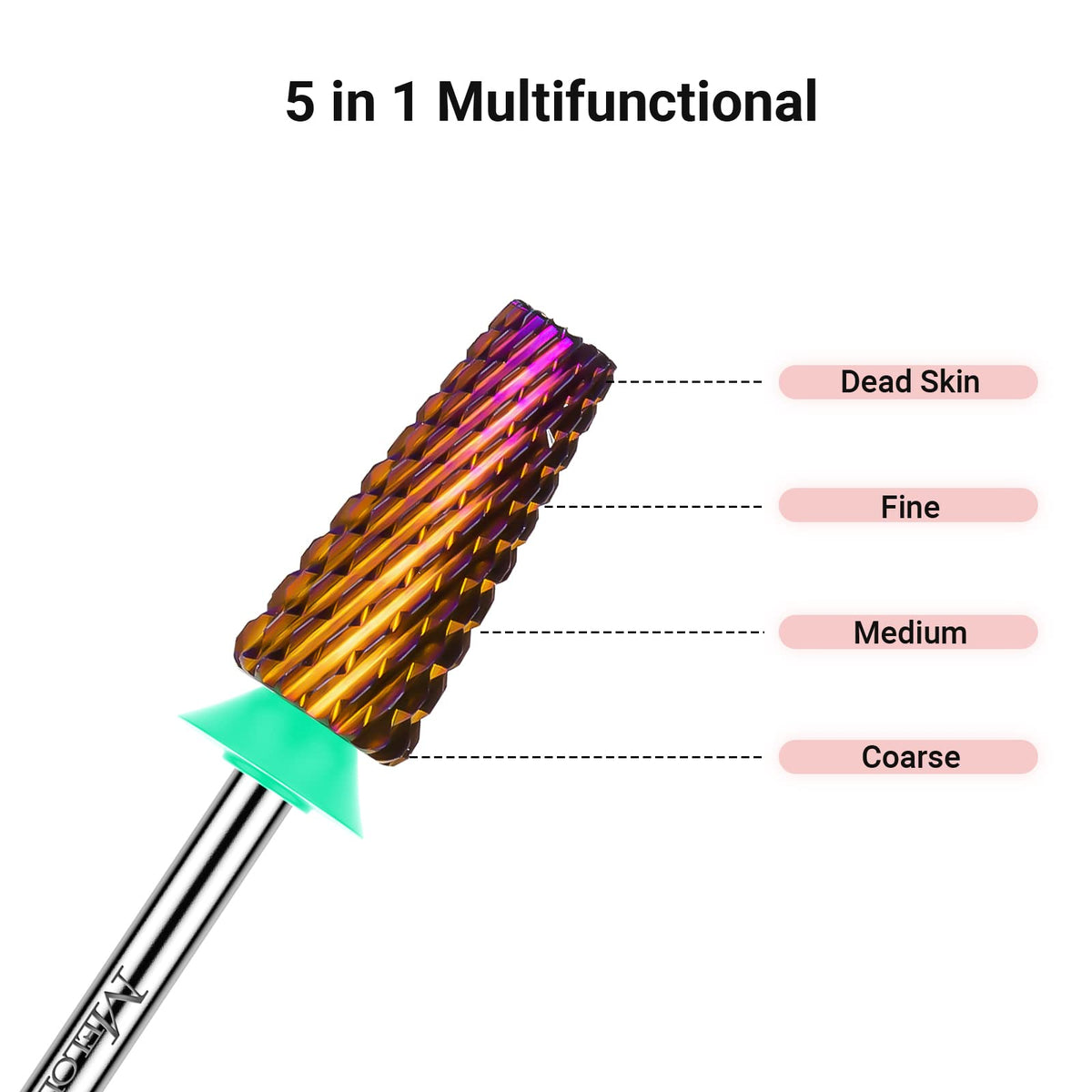 MelodySusie Nail Drill Bits with 3/32'' shank size