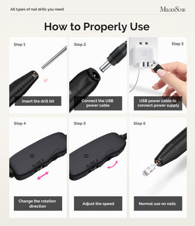 MelodySusie Nail Drill PC120I in use for nail shaping