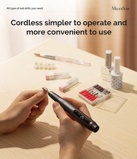 MelodySusie nail drill with LED screen displaying speed