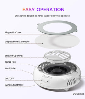 MelodySusie Nail Dust Collector HProA touch control panel