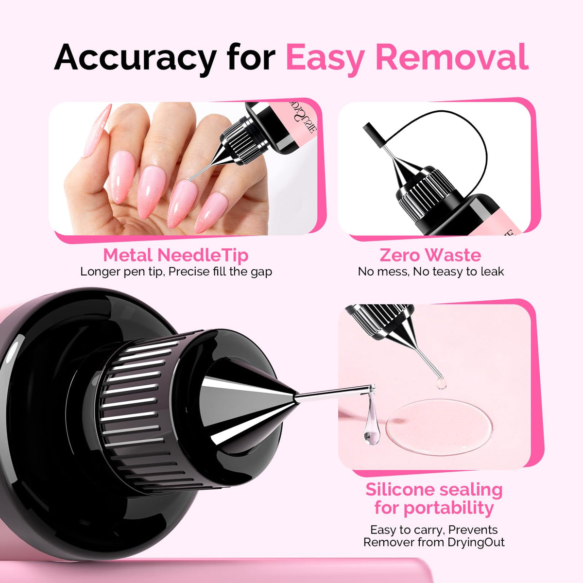 MelodySusie Nail Glue Remover 15ml with applicator tip
