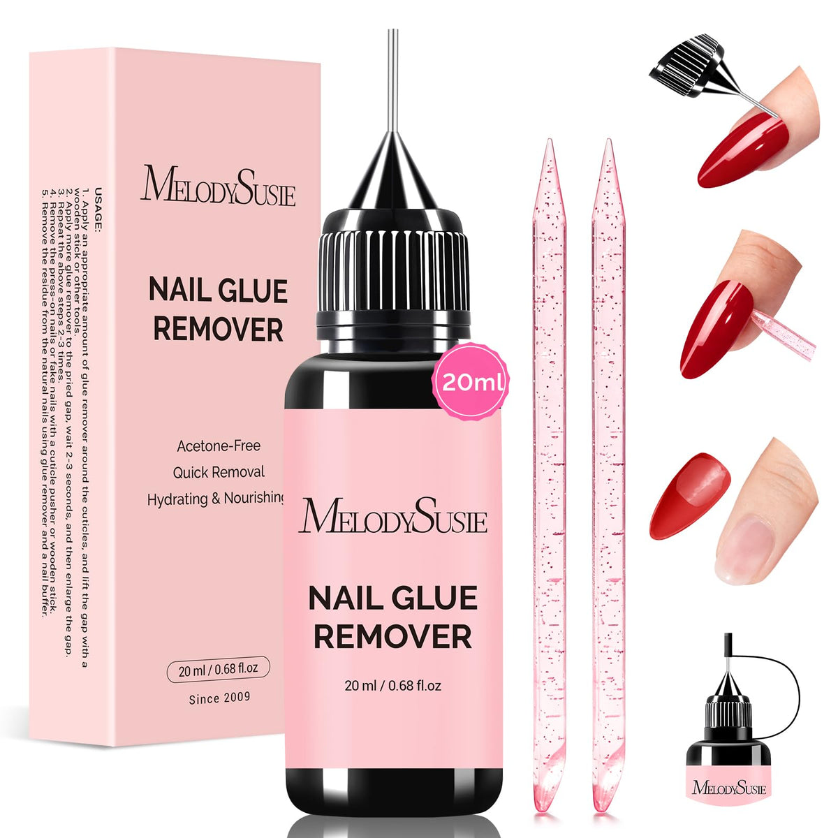 MelodySusie Nail Glue Remover 20ml front view