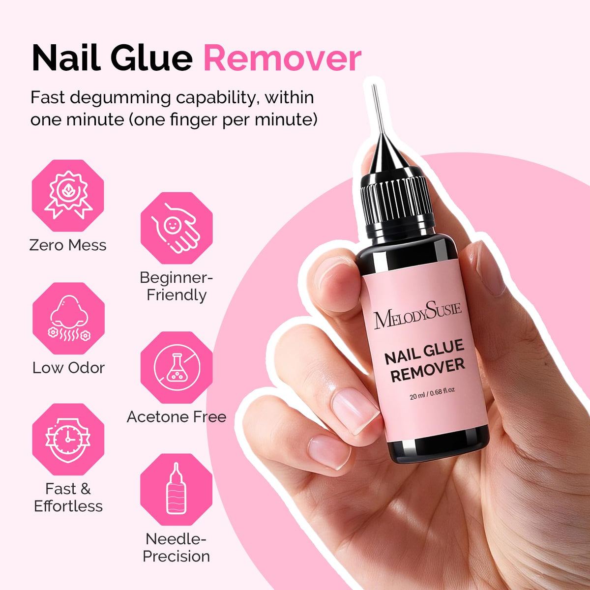 MelodySusie Nail Glue Remover 20ml with pen tip