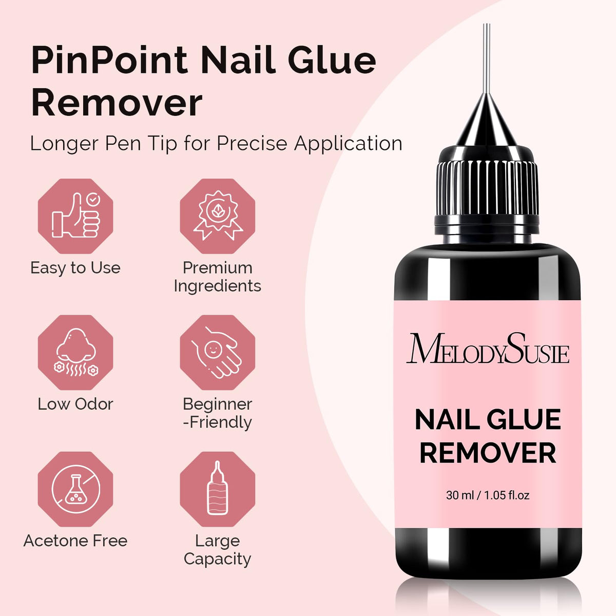 MelodySusie Nail Glue Remover 60ML back view