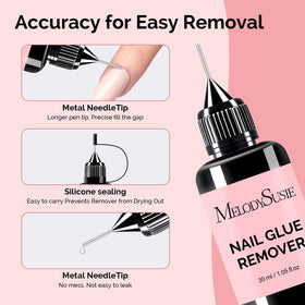 MelodySusie Nail Glue Remover with cotton pad