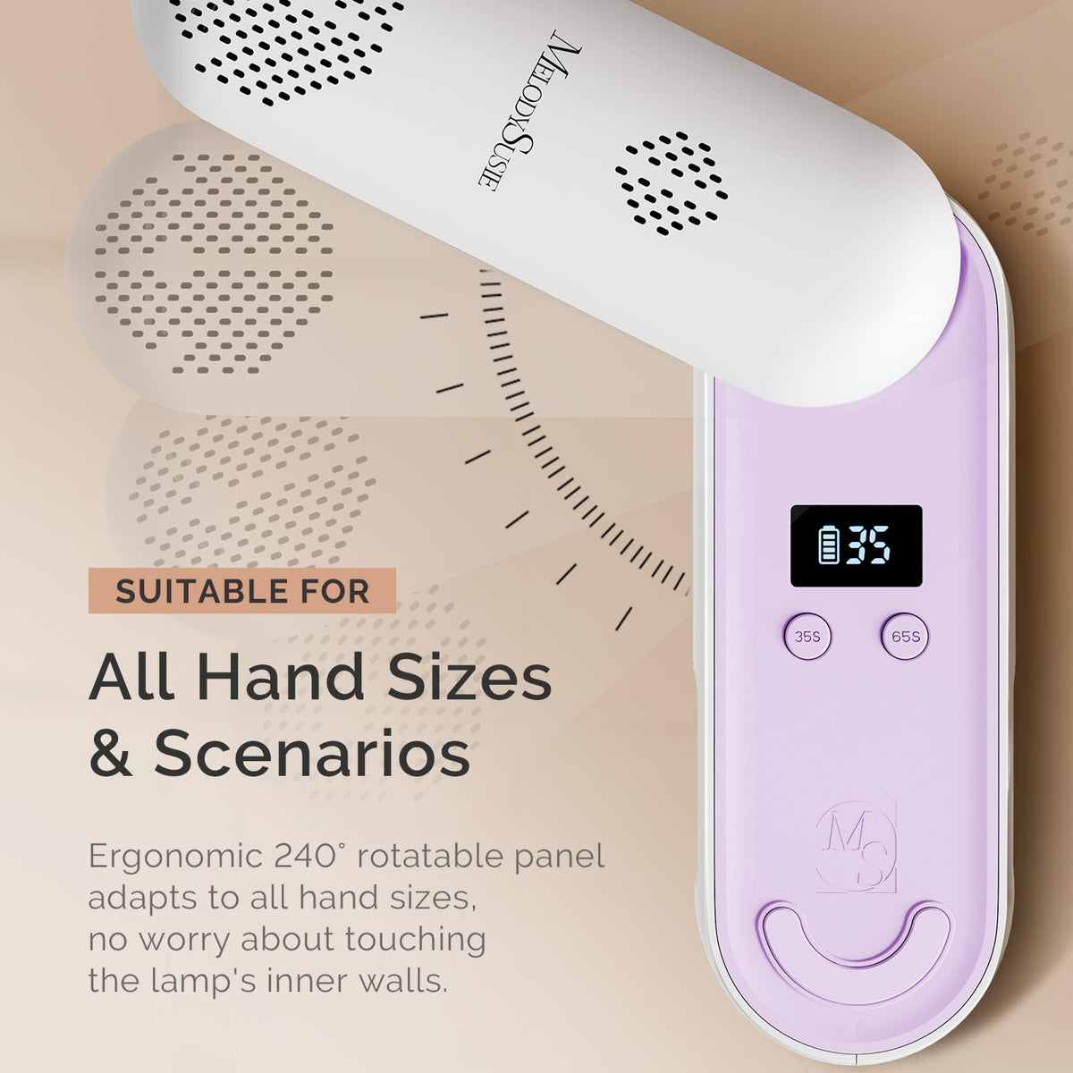 MelodySusie Nail Lamp with 20 light beads