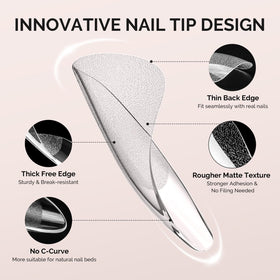 MelodySusie nail tips displayed in a professional manicure setting