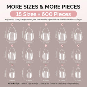 MelodySusie nail tips laid out with nail polish and tools